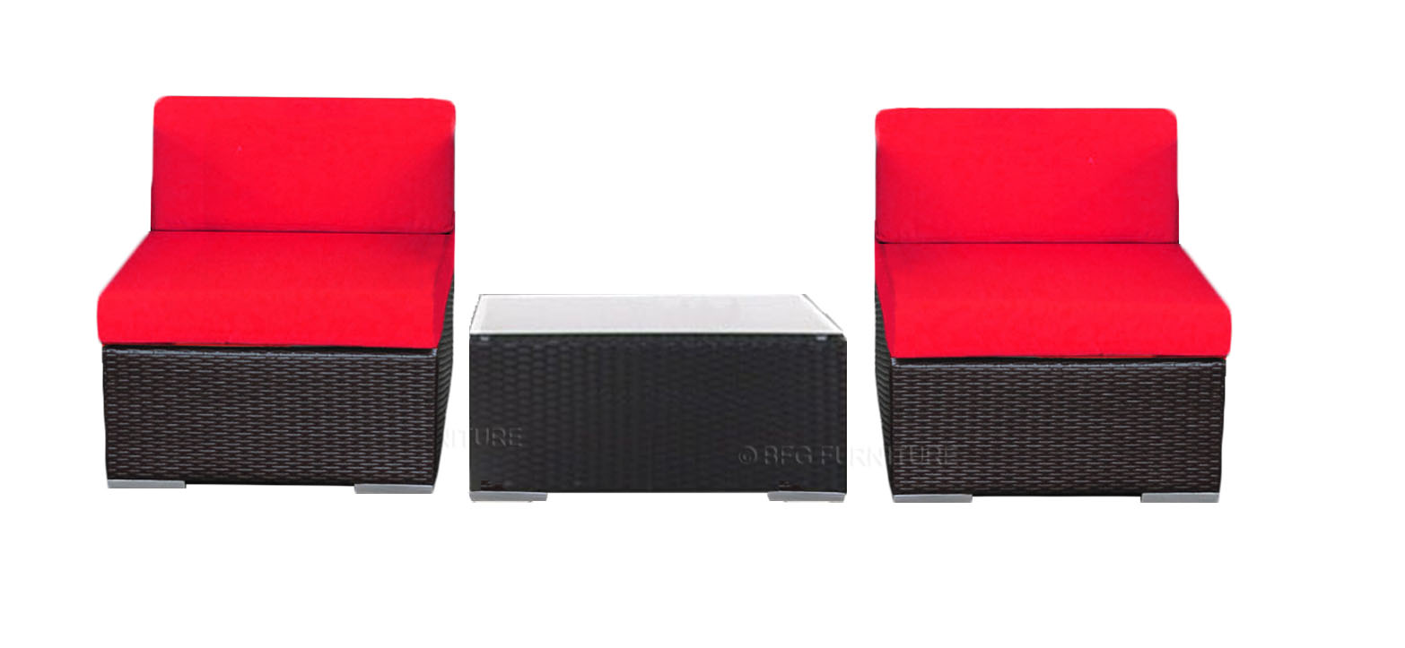 Corio 3 Piece Outdoor Patio Sofa Set