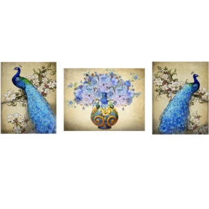 Oriental Peacock Print (Set of 3)